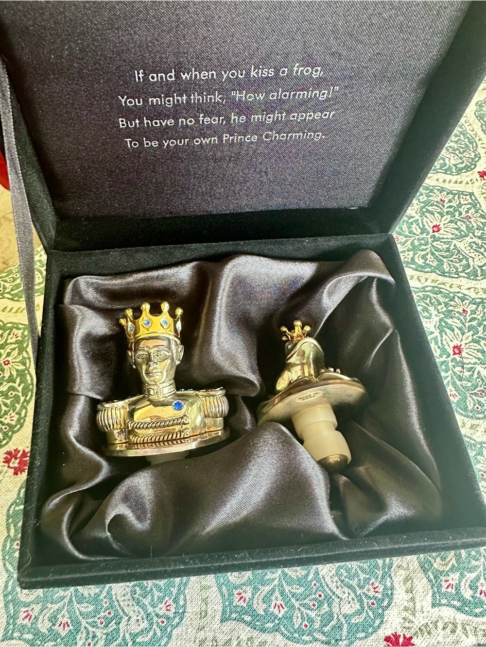 Neiman Marcus Frog and Prince bottle stoppers